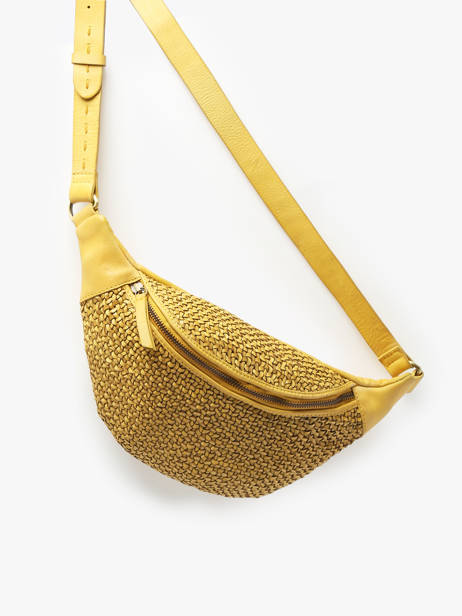 Sac Banane Biba Jaune leather BRI5L vue secondaire 2