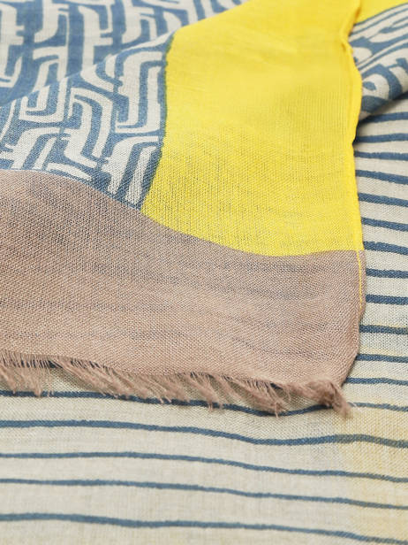 Foulard Marítimo En Lin 100x100cm Biba Multicolore accessoires RI274A vue secondaire 1