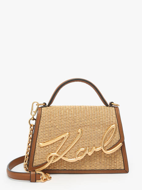 Sac Bandoulière K Signature Raphia Karl lagerfeld Beige k signature A2W30009