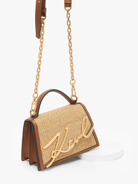 Sac Bandoulière K Signature Raphia Karl lagerfeld Beige k signature A2W30009 vue secondaire 2