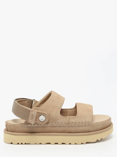 Sandales Goldenstar Glide En Cuir Ugg Beige women 1167399