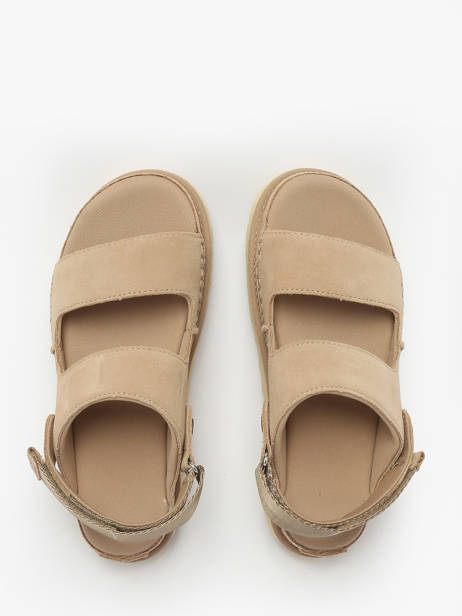 Sandales Goldenstar Glide En Cuir Ugg Beige women 1167399 vue secondaire 3
