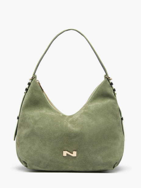 Sac Porté épaule Carrie En Cuir Daim Nathan baume Vert vogue 1
