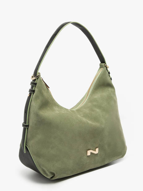 Sac Porté épaule Carrie En Cuir Daim Nathan baume Vert vogue 1 vue secondaire 2