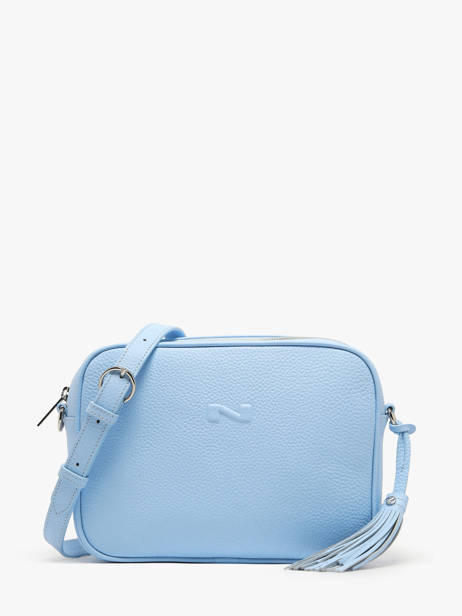 Sac Bandoulière Camera Bag Cuir Nathan baume Bleu nathan 2