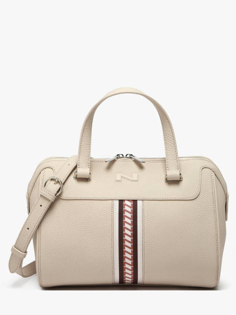 Sac Porté Main Norma Signature Cuir Nathan baume Beige signature 1