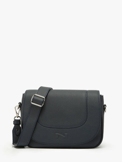 Sac Bandoulière Ponant Cuir Nathan baume Bleu regate 10