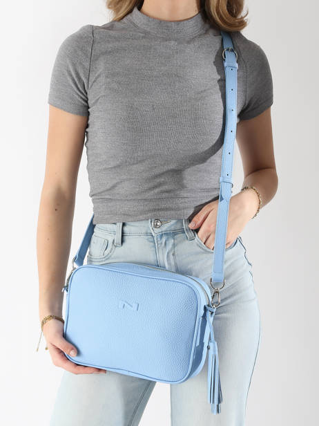 Sac Bandoulière Camera Bag Cuir Nathan baume Bleu nathan 2 vue secondaire 1