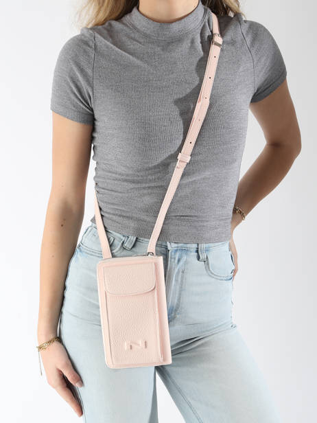 Etui Téléphone Pocket Cuir Nathan baume Rose n city 3 vue secondaire 1