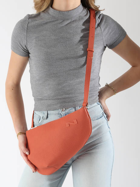 Sac Bandoulière Large City Perle Cuir Nathan baume Orange n city 1 vue secondaire 1