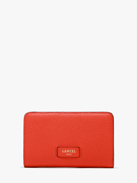 Portefeuille Rectangulaire Zippé Ninon Cuir Lancel Orange ninon A11123