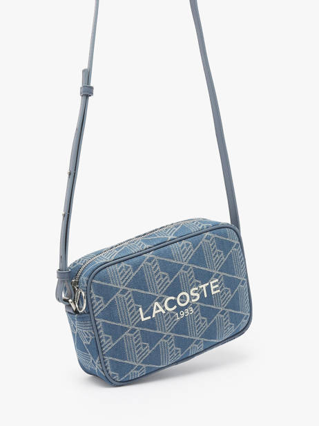 Sac Bandoulière Heritage Jacquard Coton Lacoste Bleu heritage jacquard NF5007HK vue secondaire 2