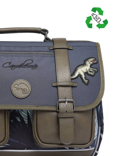 Cartable 2 Compartiments Cameleon Gris vintage urban 27 vue secondaire 2