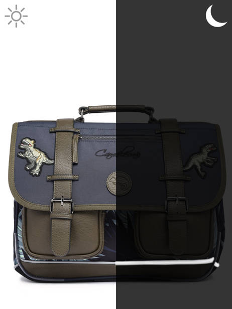 Cartable 2 Compartiments Cameleon Gris vintage urban 27 vue secondaire 8