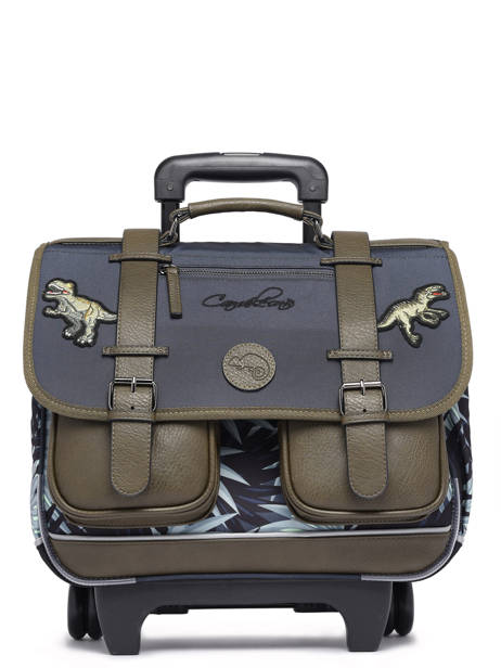 Cartable à Roulettes 2 Compartiments Cameleon Gris vintage urban PBVBCR38 vue secondaire 7