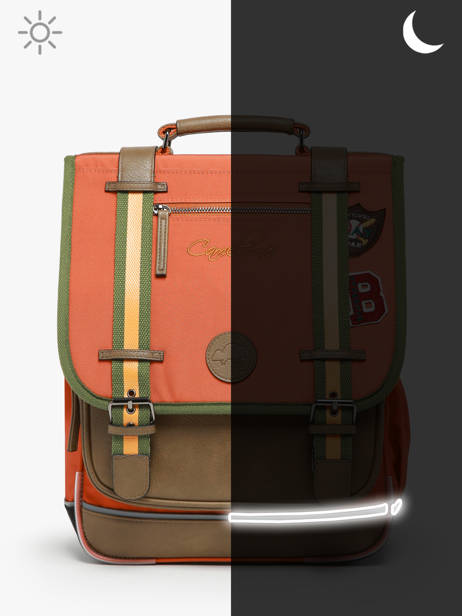 Sac à Dos 2 Compartiments Cameleon Orange vintage urban PBVBSD39 vue secondaire 7