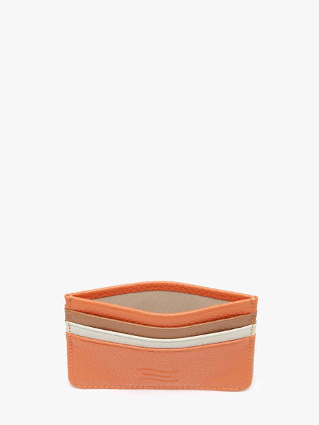 Porte-cartes Cuir Crinkles Orange caviar 14320C vue secondaire 1
