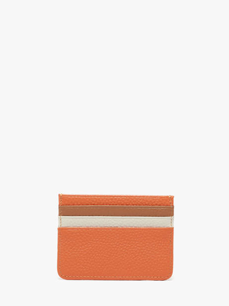 Porte-cartes Cuir Crinkles Orange caviar 14320C vue secondaire 2