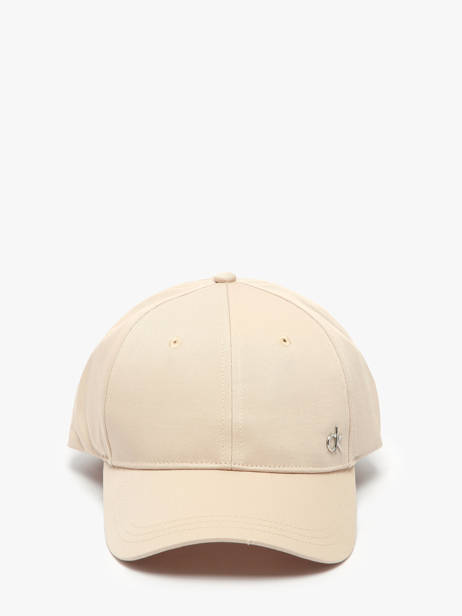 Casquette Calvin klein jeans Beige ck metal K613102