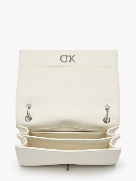 Sac Bandoulière Ck Chain Calvin klein jeans Blanc ck chain K613177 vue secondaire 3