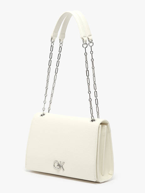 Sac Bandoulière Ck Chain Calvin klein jeans Blanc ck chain K613177 vue secondaire 2