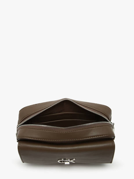 Sac Bandoulière Ck Pocket Polyester Recyclé Calvin klein jeans Marron ck pocket K613089 vue secondaire 3