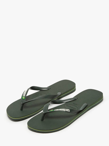 Tongs Brasil Logo Havaianas Vert men 4110850H vue secondaire 2
