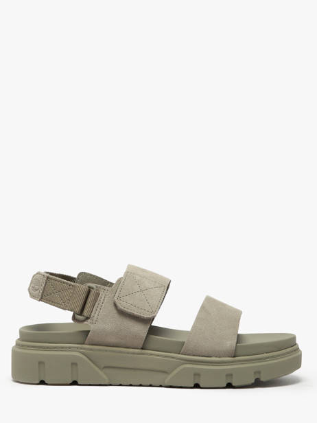 Sandales Greyfield En Cuir Timberland Vert women 61MGEO31