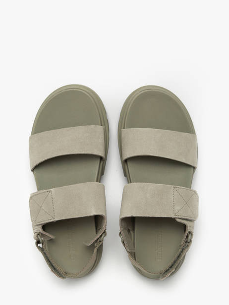 Sandales Greyfield En Cuir Timberland Vert women 61MGEO31 vue secondaire 3