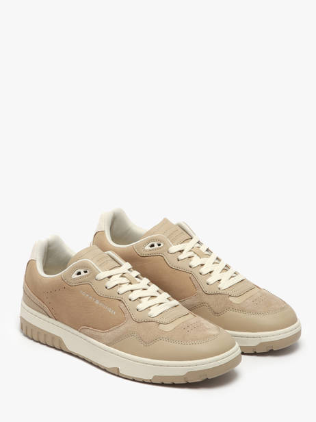 Sneakers En Cuir Tommy hilfiger Beige men 5417AEG vue secondaire 1