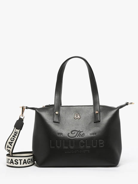 Sac Porté épaule Logo Lulu castagnette Noir logo YVRAC