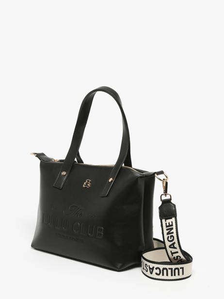 Sac Porté épaule Logo Lulu castagnette Noir logo YVRAC vue secondaire 2
