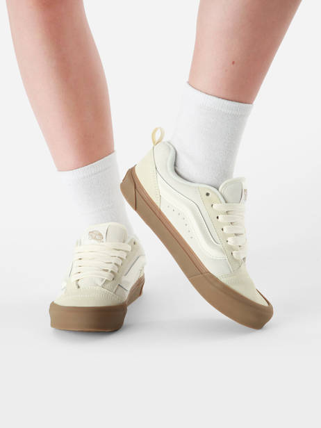 Sneakers Knu Skool En Cuir Vans Beige unisex 9QCDBS vue secondaire 1