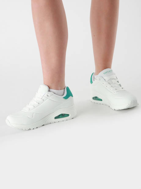 Sneakers Uno Pop Back Skechers Blanc women 177092 vue secondaire 1