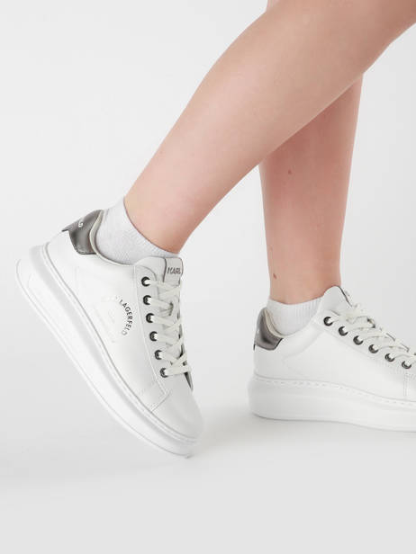 Sneakers Kapri Maison Karl En Cuir Karl lagerfeld Blanc women KL62538K vue secondaire 1