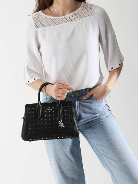 Sac Porté Main Laila Cuir Michael kors Noir laila S5S9IS1O vue secondaire 1