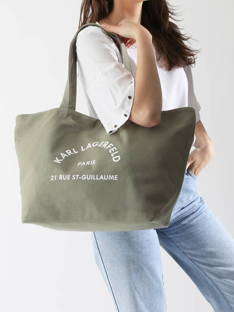 Sac Shopping Rsg Coton Karl lagerfeld Vert rsg A1W50006 vue secondaire 1