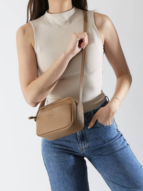 Sac Bandoulière City Court Cuir Lacoste Beige city court NF4506IE vue secondaire 1