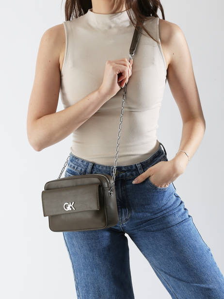 Sac Bandoulière Ck Pocket Polyester Recyclé Calvin klein jeans Marron ck pocket K613089 vue secondaire 1