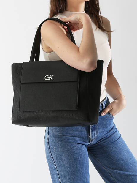 Sac Porté épaule Ck Tex Calvin klein jeans Noir ck tex K613178 vue secondaire 1