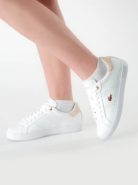 Sneakers Powercourt 2.0 En Cuir Lacoste Blanc women 8SFA0003 vue secondaire 1