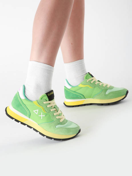 Sneakers Ally Color Explosion Sun68 Vert women Z35204 vue secondaire 1