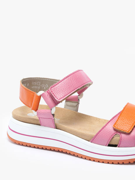 Sandales Semelle Compensée En Cuir Remonte Multicolore women 31 vue secondaire 2