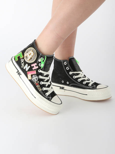 Sneakers Nan-ku couture Noir women 15A1 vue secondaire 1
