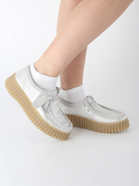 Chaussures Derbies Torhill Bee Clarks Argent women 26181192 vue secondaire 1