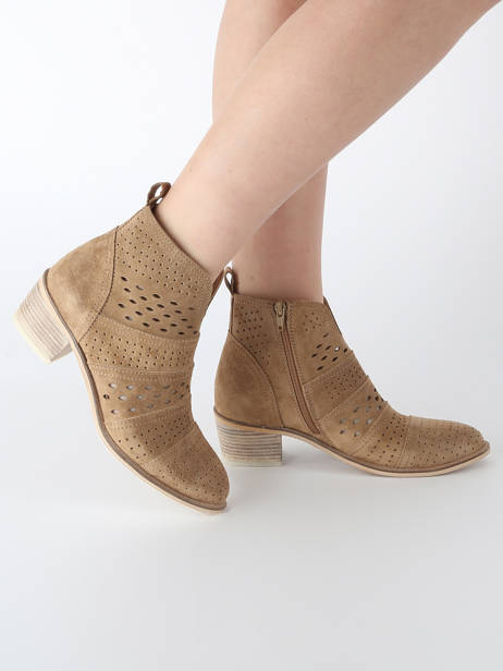 Bottines à Talon Nelly En Cuir Alpe Marron women 53911101 vue secondaire 1