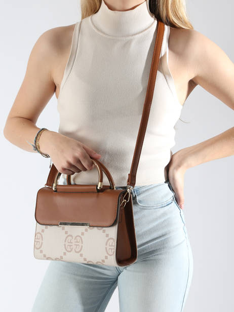 Sac Porté Main Et Bandoulière Signed Miniprix Beige signed 2 vue secondaire 1