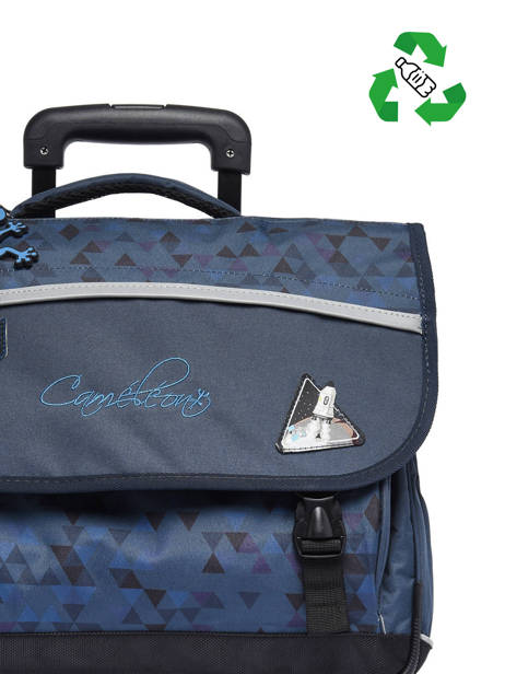 Cartable à Roulettes 3 Compartiments Cameleon Bleu actual PBBACR41 vue secondaire 2