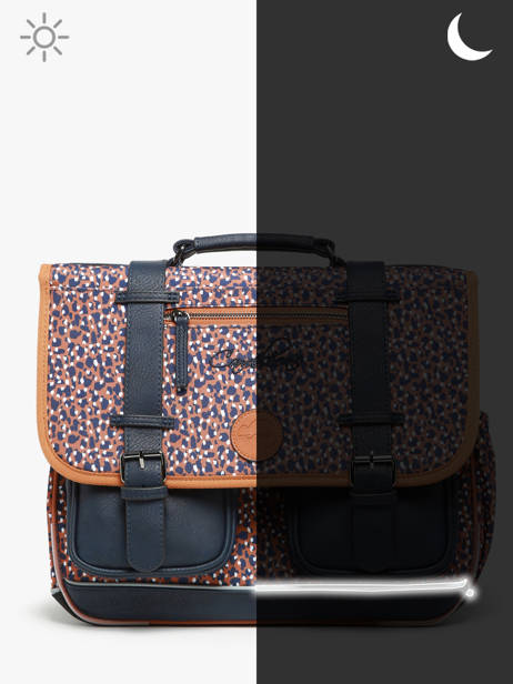 Cartable 3 Compartiments Cameleon Marron vintage fantasy PBVGCA41 vue secondaire 7