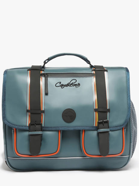 Cartable 3 Compartiments Cameleon Bleu vintage north PBVWCA41